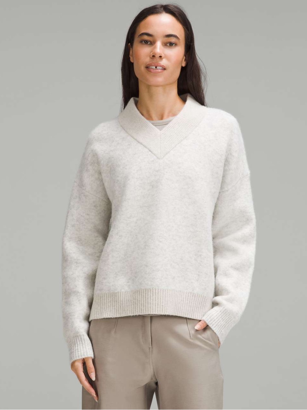Lululemon Alpaca Wool-Blend V-Neck Sweater